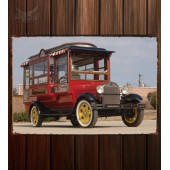 Металлическая табличка Ford Model AA Popcorn Truck by Cretors